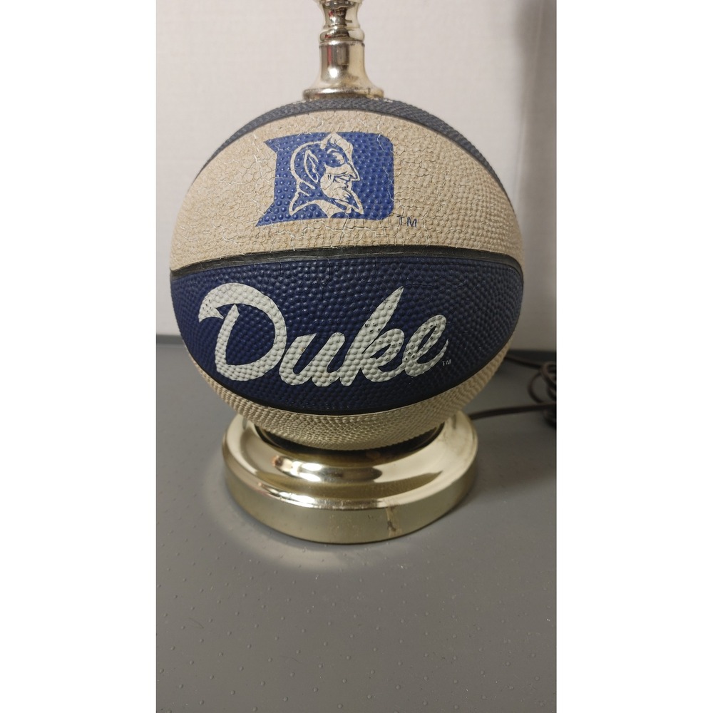 Vintage GameMaster Duke Blue Devils Lamp Blue Basketball Table Decor